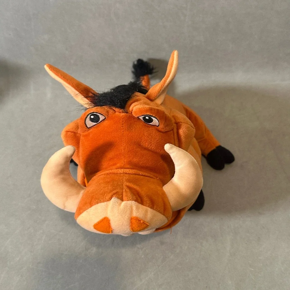 Disney‎ Lion King Pumbaa Plush Hasbro Feed Me Warthog Toy Orange 14 Inch